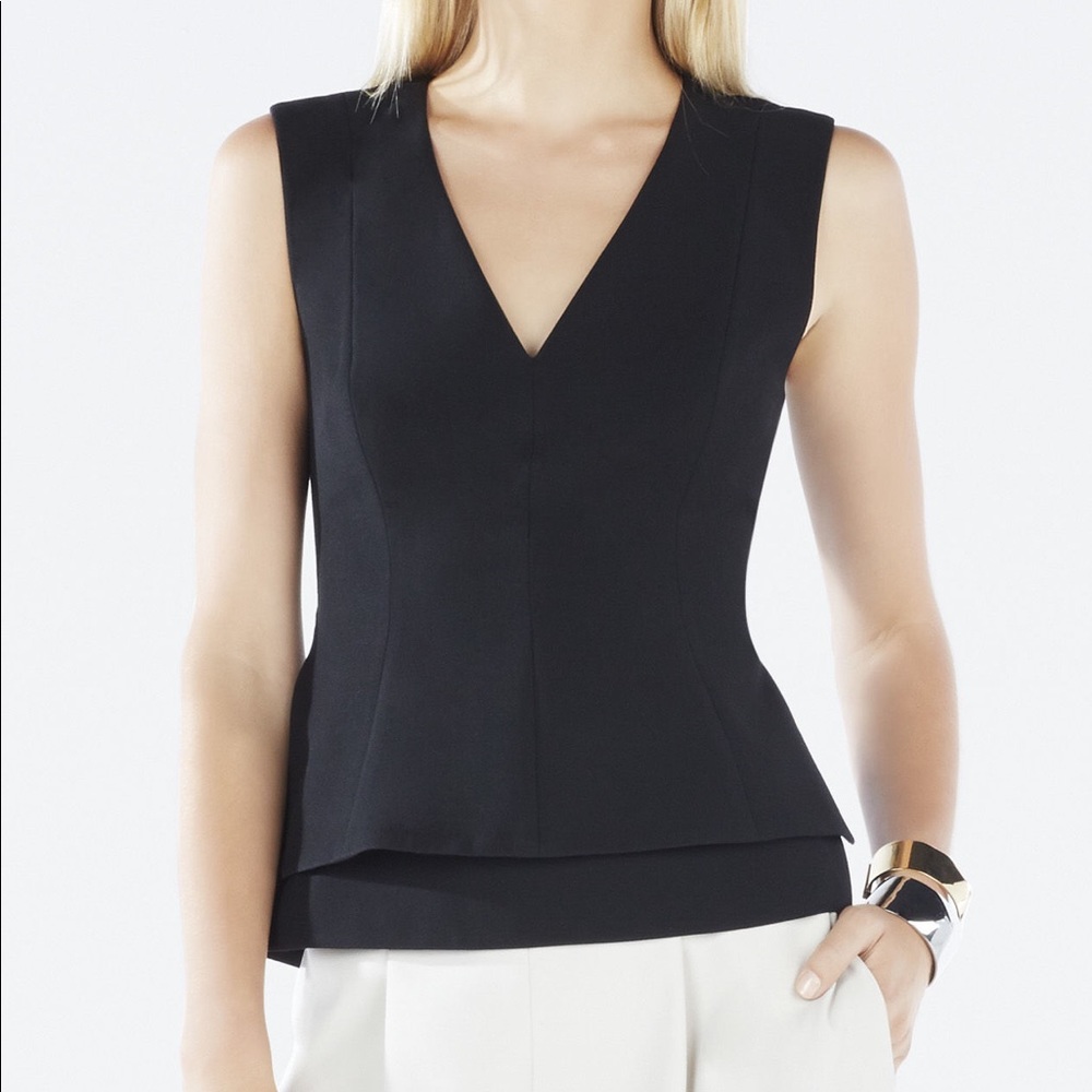 BCBG MAXAZRIA TOP, NWT, XXS, Black